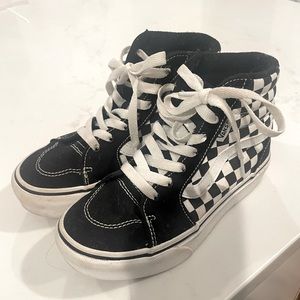 Kids size 1 checkered Vans